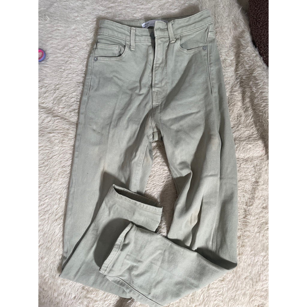Mom Jeans Green (Stradivarius/EUR 34)