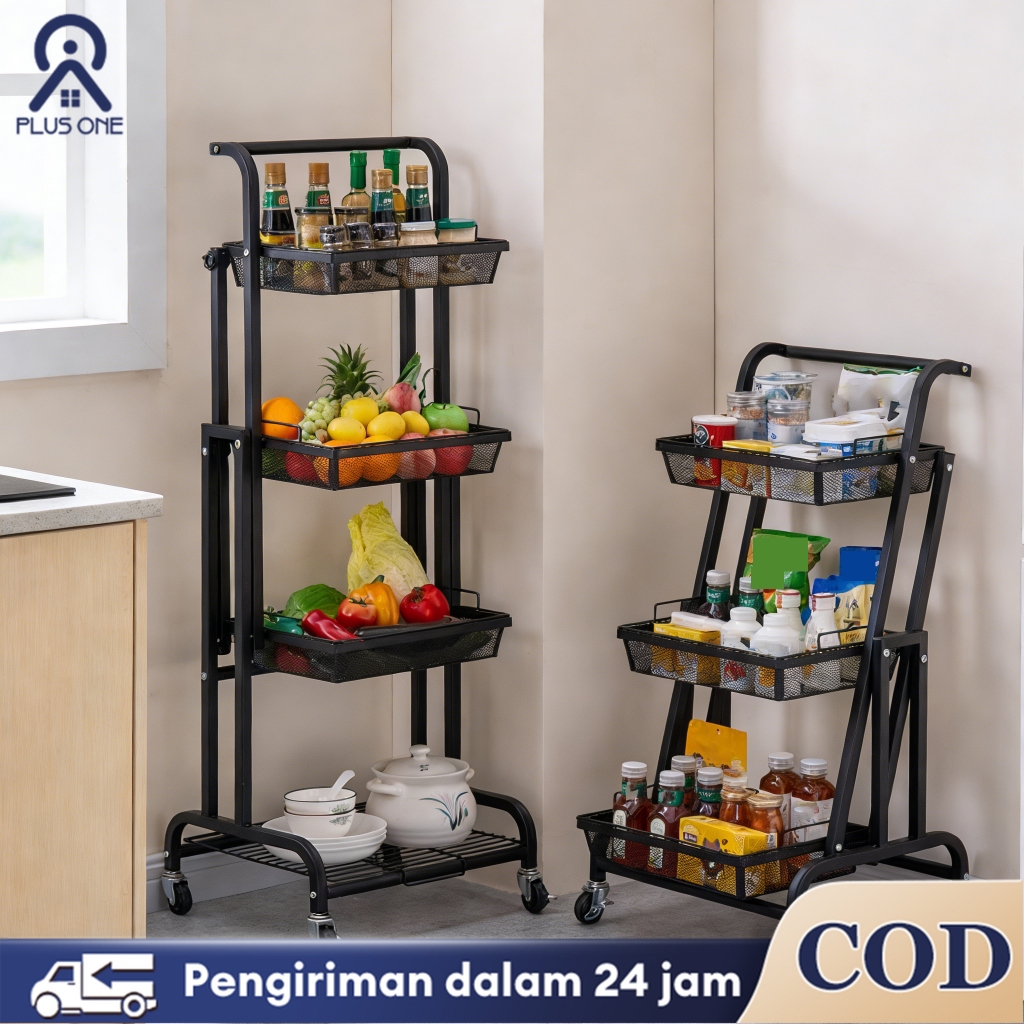 Rak Chiki Serbaguna Rak Troli Rak Snack Susun  Rak Dapur Roda Rak Gawang Sembako Roda