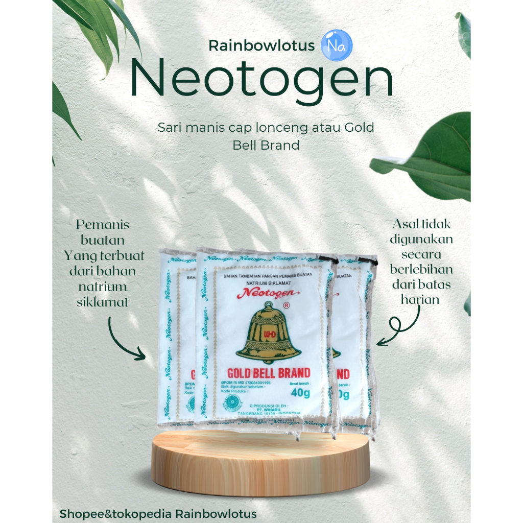RAINBOW LOTUS - Sari Manis Cap Lonceng / Sari Manis Neotogen Gold Bell / Pemanis Makanan / Pemanis M