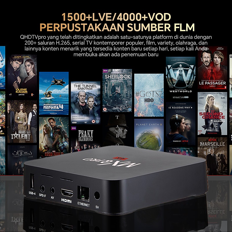 New Hot Deals Miseni Ram 8+128Gb 2.4G/5G Wifi Android Tv Box 100% Original Advanced Indihome Digital