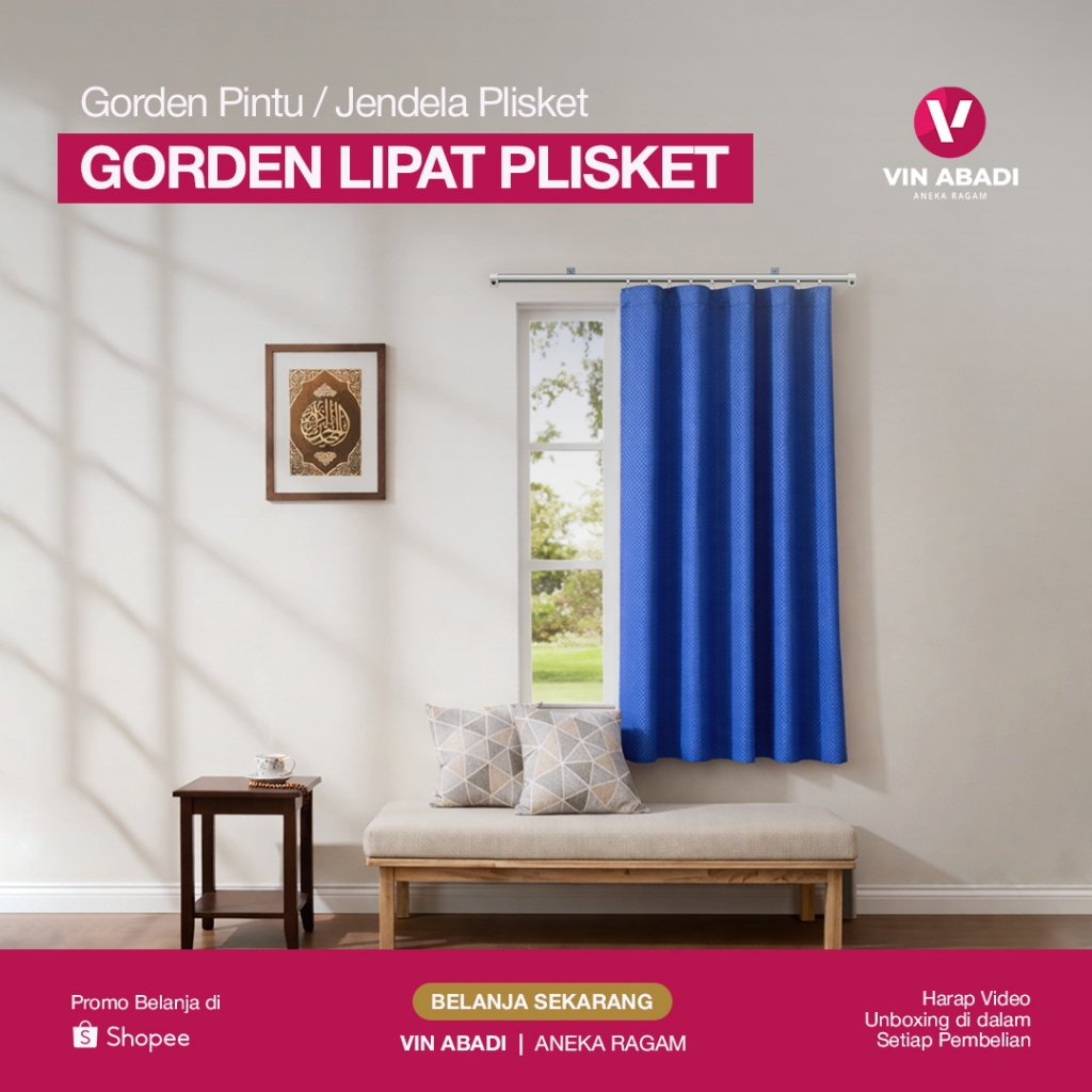 Gorden Lipat / Tirai Pintu / Jendela