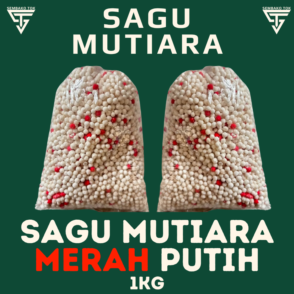 Sagu mutiara 1kg / Sagu mutiara Merah Putih sagu mutiara mentah