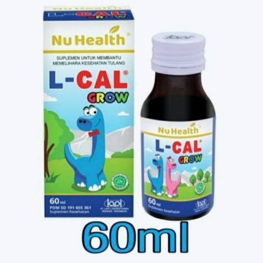 Nu Health L-Cal Grow Sirup isi 60 ml - Suplemen Vitamin Untuk Memelihara Kesehatan Tulang dan Tumbuh