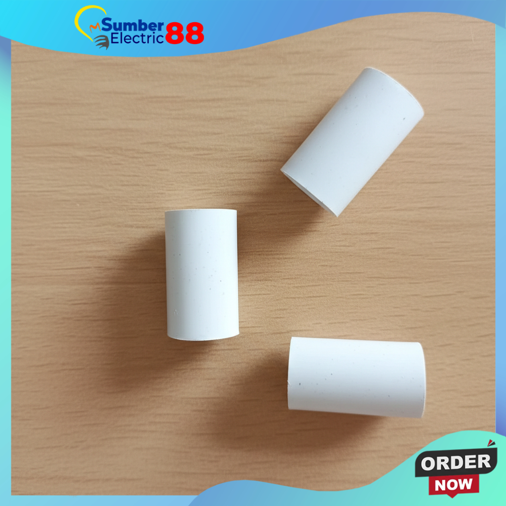Sock Sambungan Pipa Listrik PVC 20mm Matsui / Sok Sambungan Pipa Listrik (Harga Per 25 Biji)