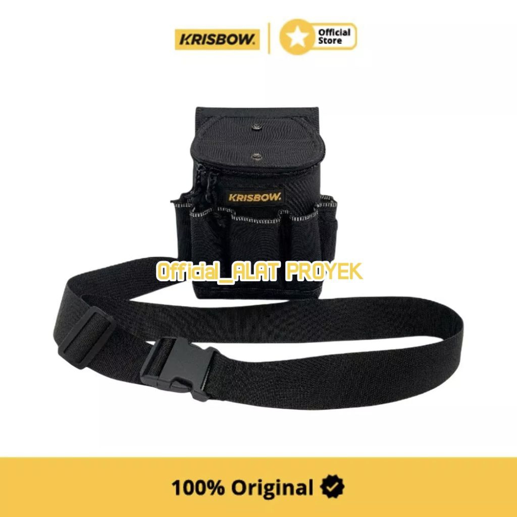 Krisbow Pouch Perkakas Dengan Ritsleting - Hitam Tool Bag Tool Pouch