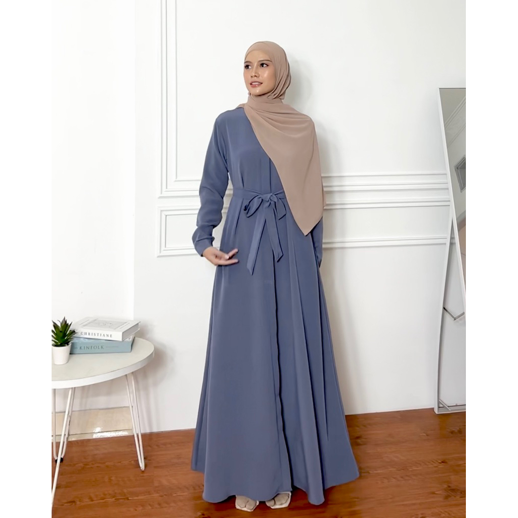 Elmiza - Kinan Dress Bahan Premium Beverly Lux Dress Wanita Muslimah Terbaru Kekinian Timeless