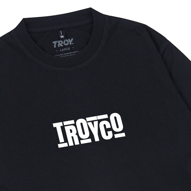 Troy Company Double Sleeve Longsleeve Black Stripe Rolled - Kaos Lengan Panjang Kaos Hitam Stripe DSD 3339