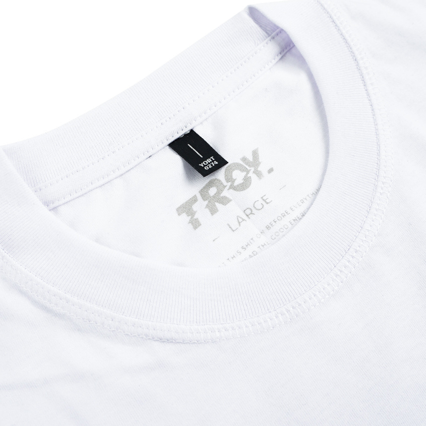 Troy Company Double Sleeve Longsleeve White Stripe Artist - Kaos Lengan Panjang Kaos Putih Stripe DSD 3426