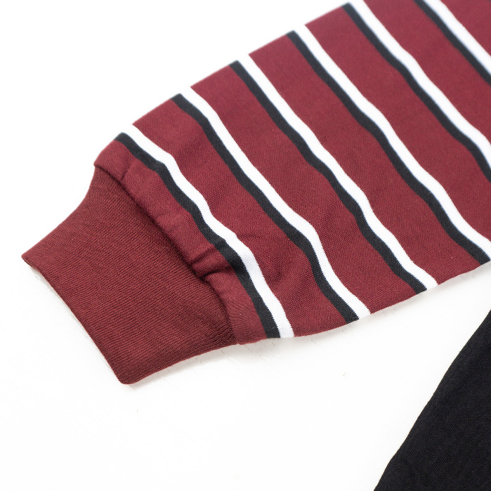 Troy Company Double Sleeve Longsleeve Black Maroon Storm Hoot - Kaos Lengan Panjang Kaos Hitam Maroon DSD 3487