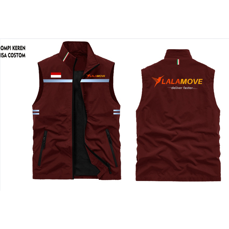 Rompi Taslan Logo Lalamove | Rompi Casual Driver Lalamove | Rompi Ojol | Rompi Outdoor Scotlight