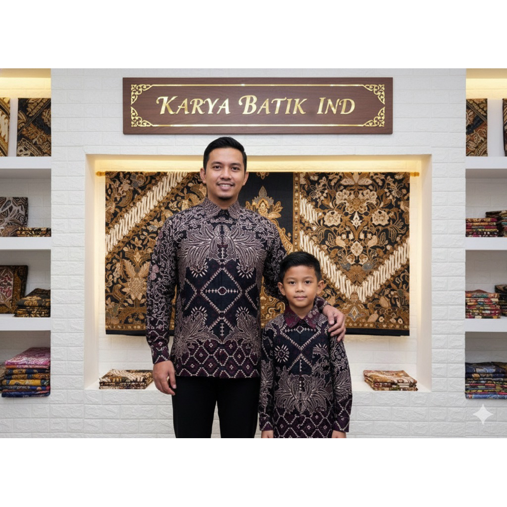 BATIK LENGAN PANJANG AYAH ANAK// BATIK INDONESIA ELEGANT // batik pria ELEGANT