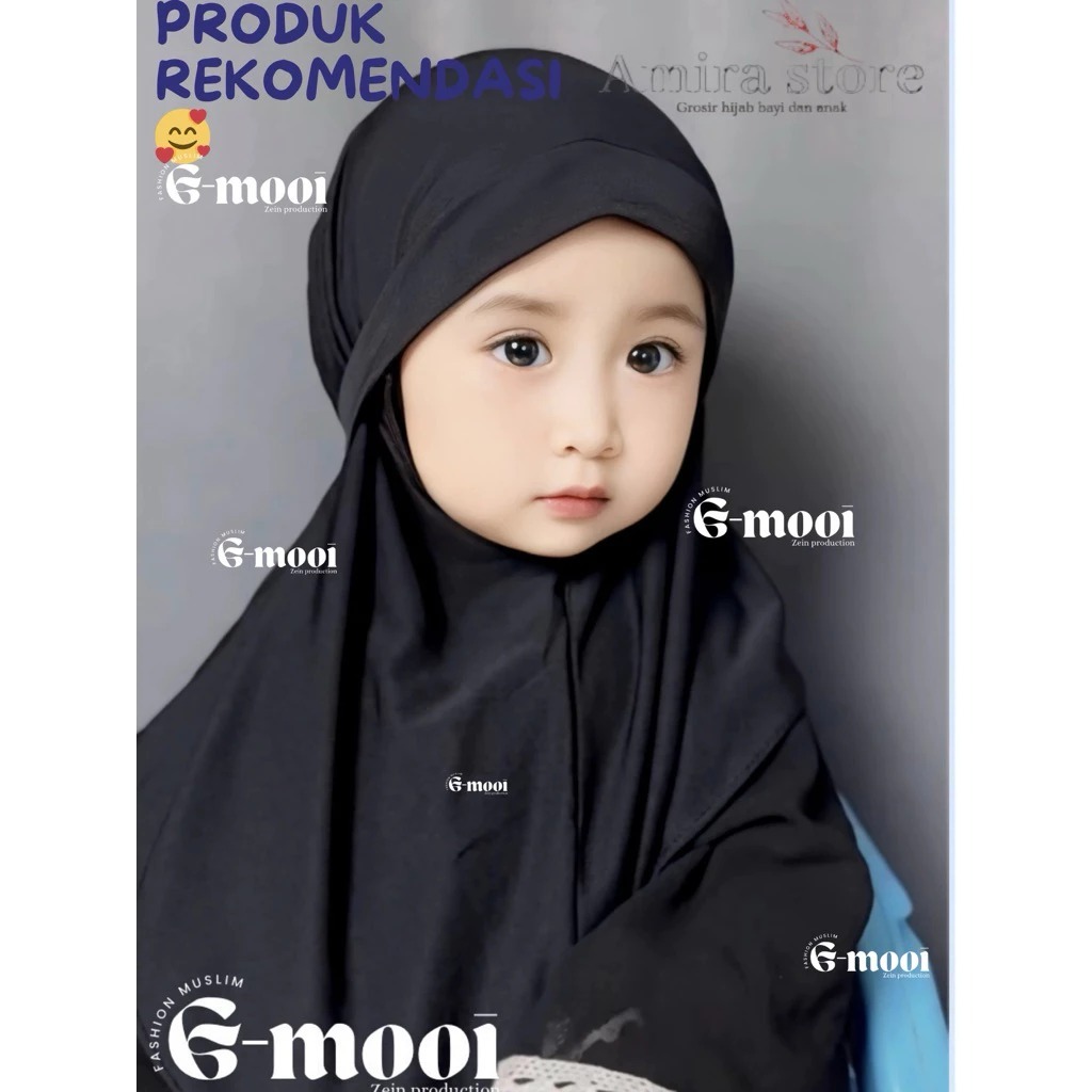 G-MOOI Jilbab anak bayi 1-8 tahun BERGO FRENCH KHIMAR hijab anak bayi kerudung anak bayi hijab anak