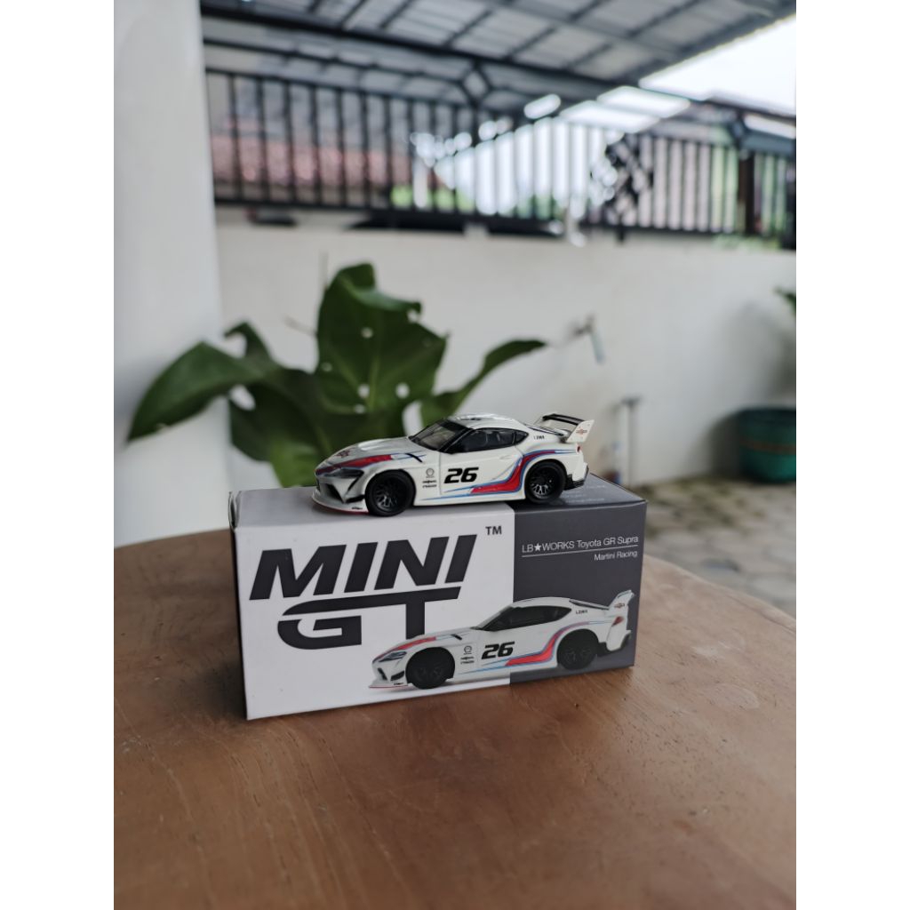 MiniGT Toyota GR Supra LBWK Martini Racing Unsealed