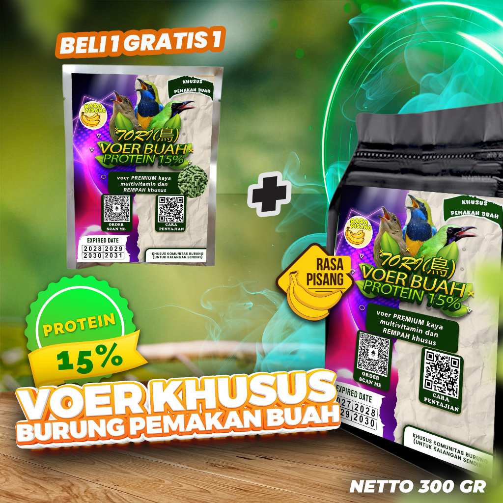 MAKANAN BURUNG KHUSUS PEMAKAN BUAH | VOER KHUSUS BURUNG PEMAKAN BUAH  | VOER HARIAN | VOER NUTRISI K