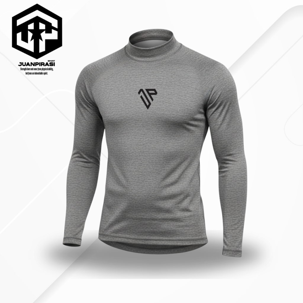 Juanpirasi Sport Baselayer AllSport – Manset Abu  tangan panjang, Manset Olahraga | Cocok Lari, Gym,