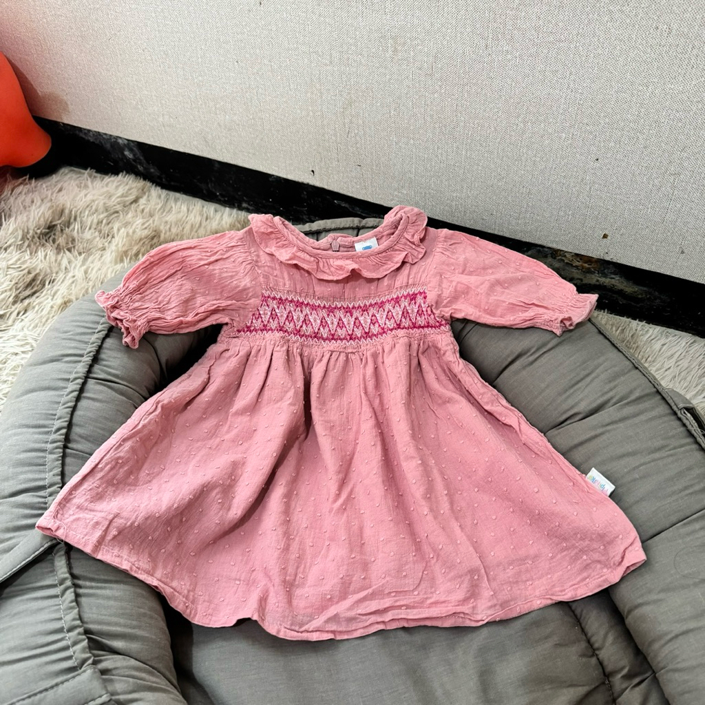 preloved dress smocked anak like new