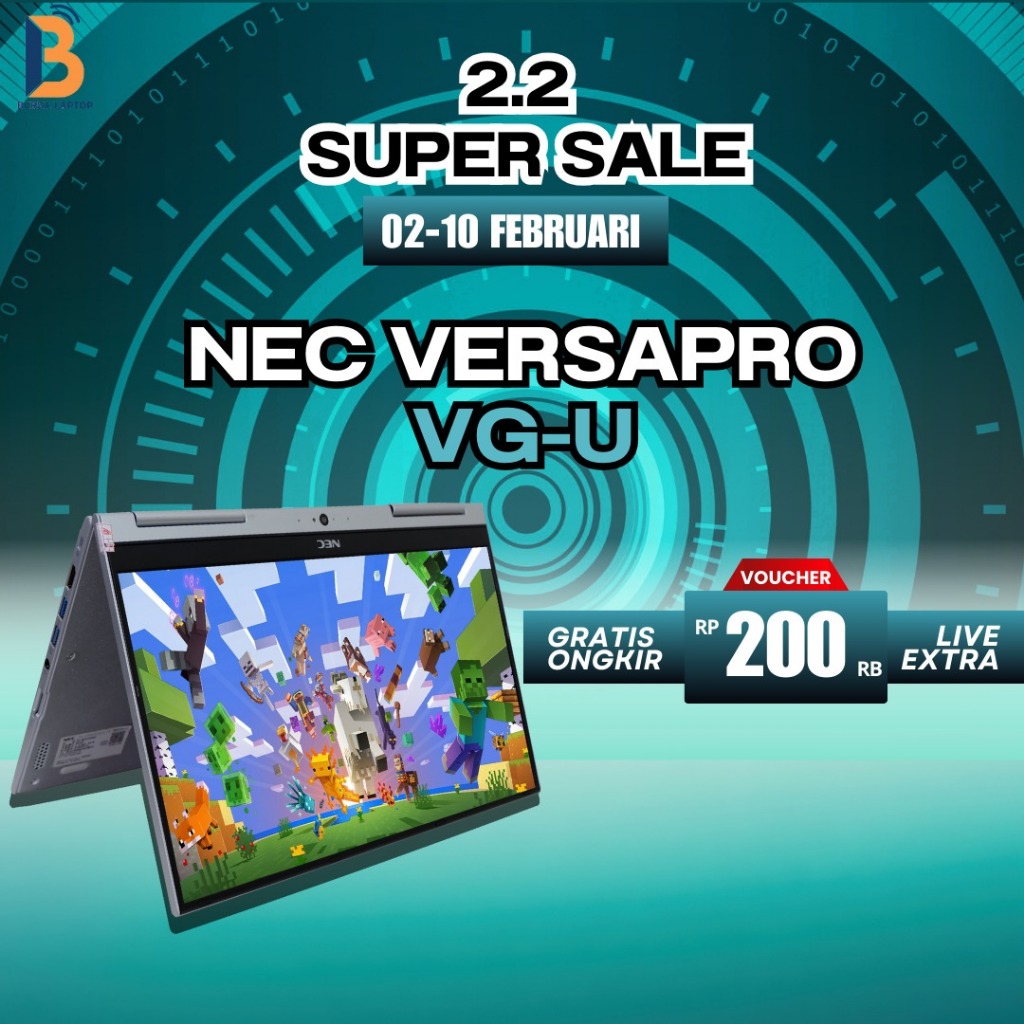 Laptop Nec Versapro VG-U 2in1 Touchscreen I5 Gen 6 7 8 Ram 8gb Ssd 256gb