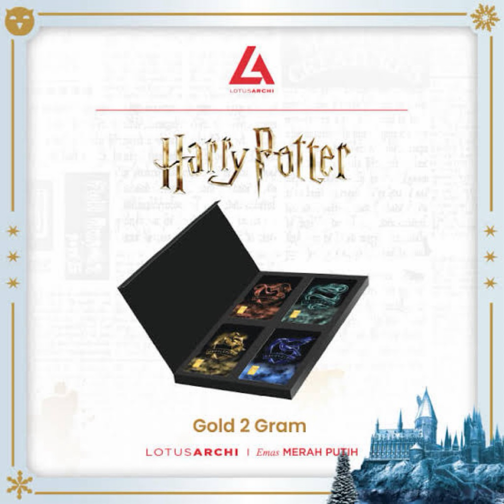 EMAS ASLI FINE GOLD 999 LOTUS ARCHI 2GR DAN 4GR EDISI TERBATAS HARRY POTTER ORIGINAL