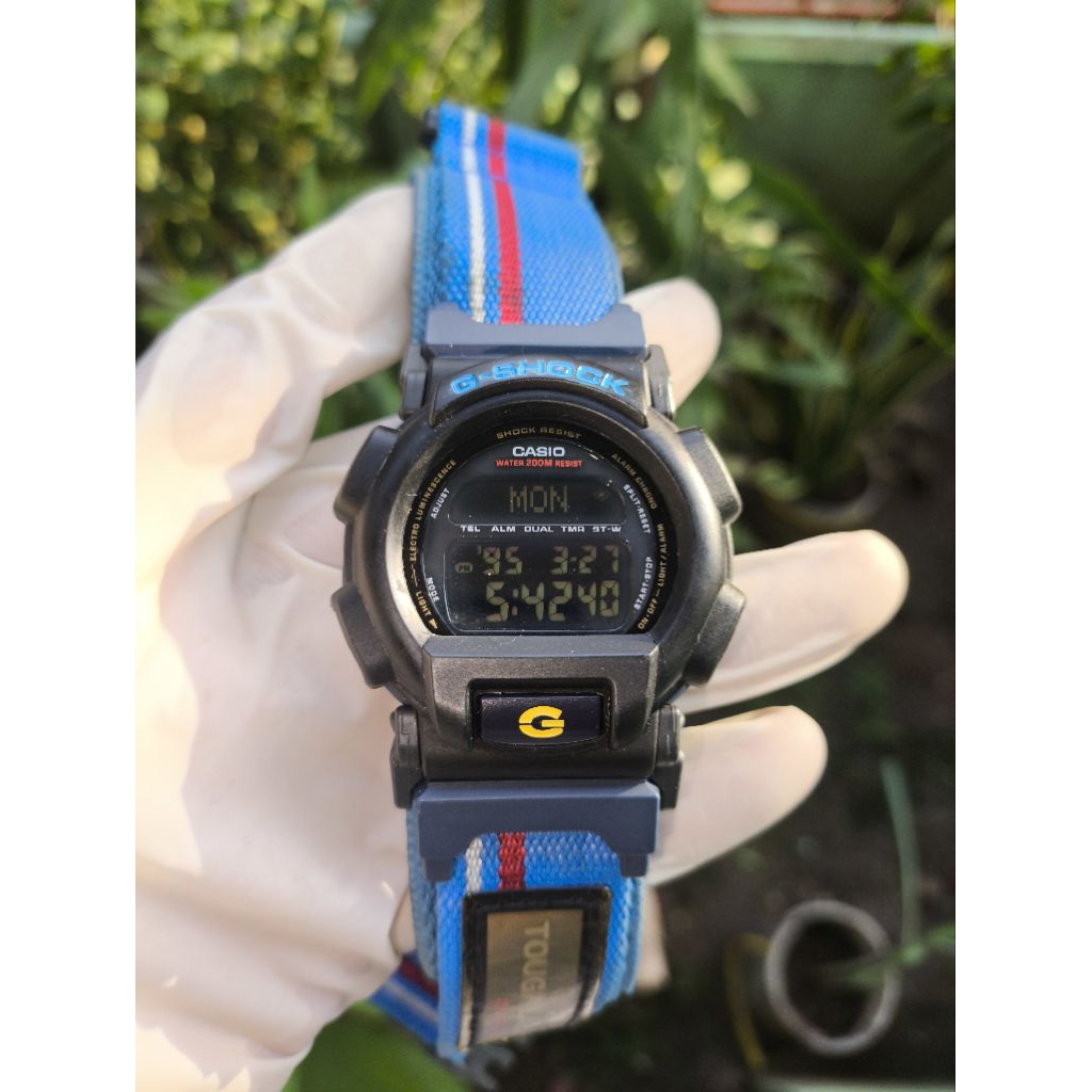 (Harga Net) Jam Tangan Casio G-Shock DW-003 Tough Label Original Bezel Aftermarket, Strap Velcro Ori