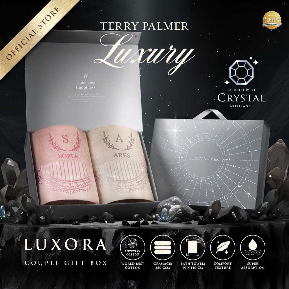 Terry Palmer Luxury - Luxora (Handuk Couple Set) / Handuk Seserahan / Kado Pernikahan / Souvenir / H