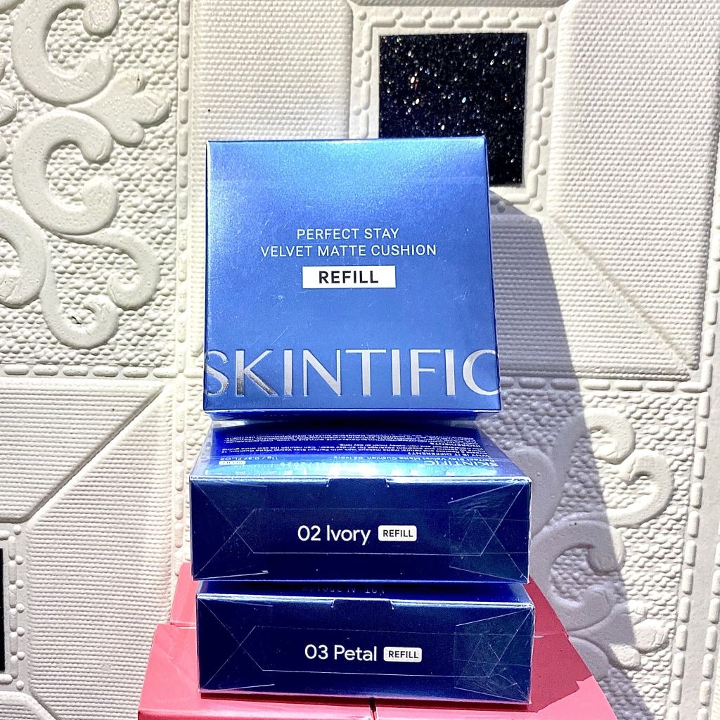 SKINTIFIC REFILL CUSHION MOTIF BIRU