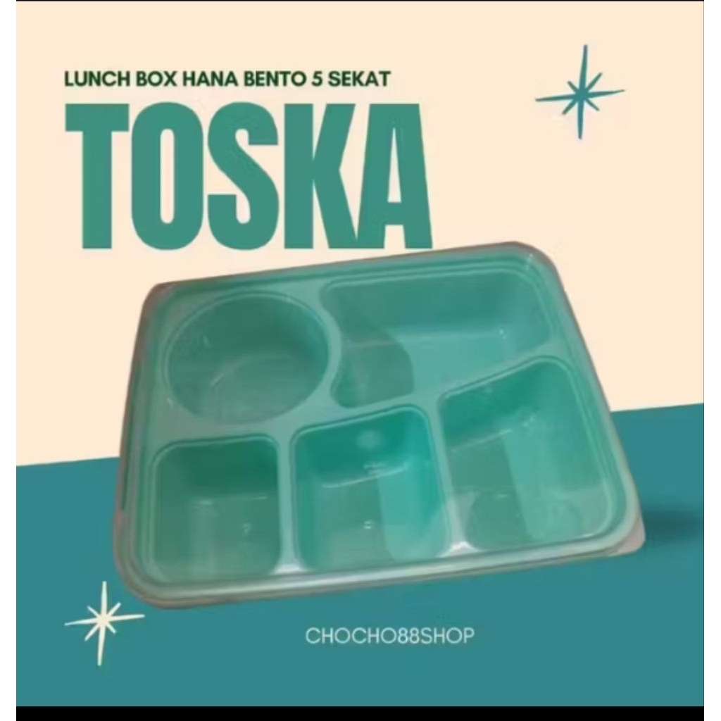 LUNCH BOX HANA BENTO 5 SEKAT KOTAK MAKAN