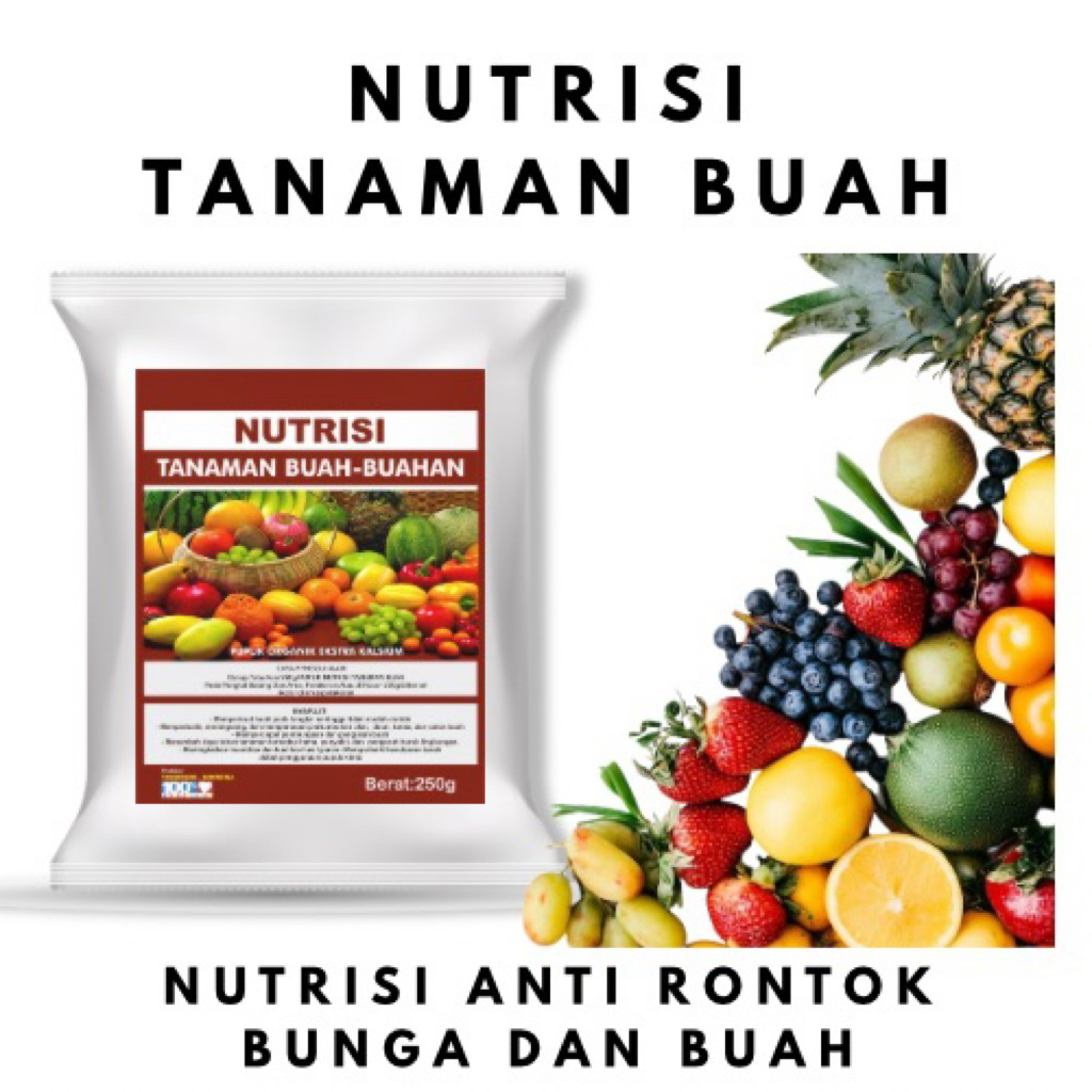 pupuk nutrisi buah buahan anti rontok bunga dan buah 250gram