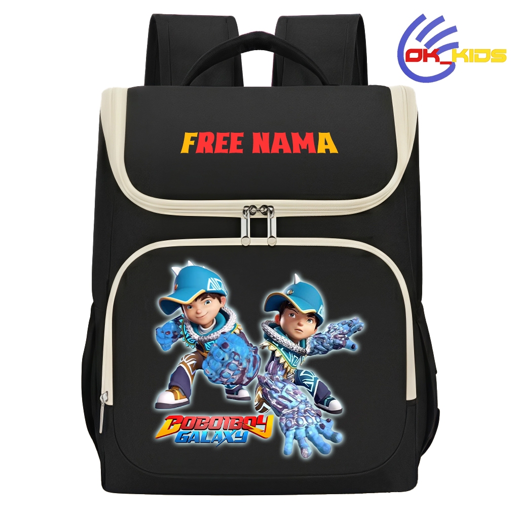 Tas Ransel Anak Boboiboy Gletser Glacier Tahan Air Cordura D300 - Tas Boboiboy Galaxy Gratis Cetak N