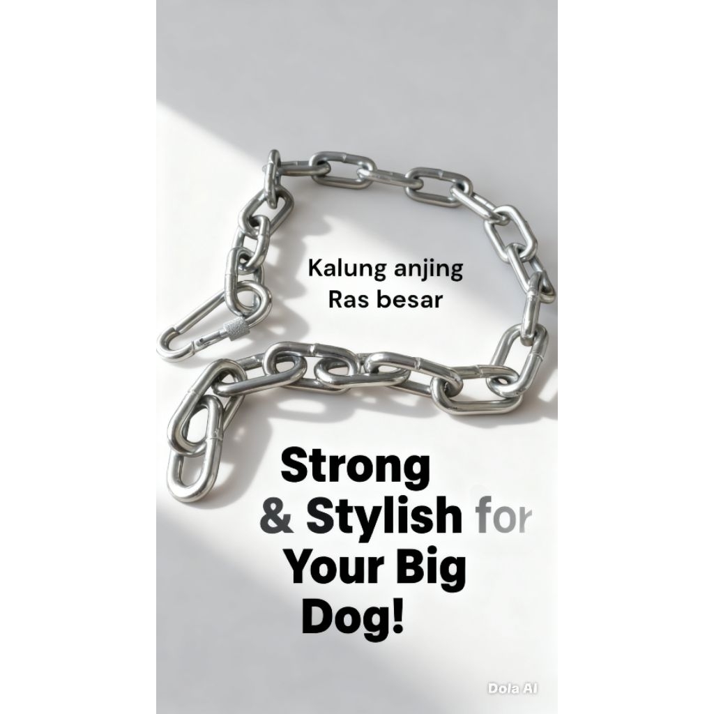 kalung Rantai kuat besi galvanis untuk anjing besar dan beruk