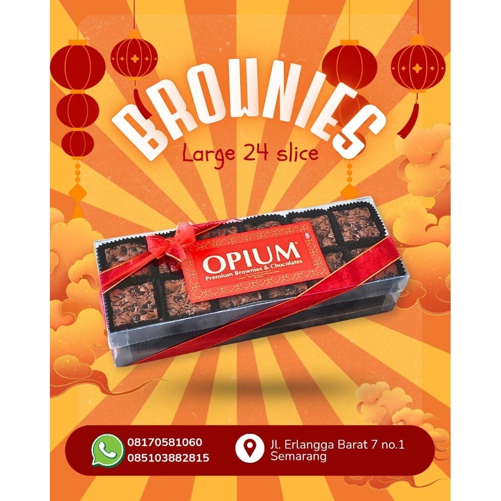 Brownies Oven Choco Chips / Oleh-oleh Semarang / OPIUM Premium Brownies