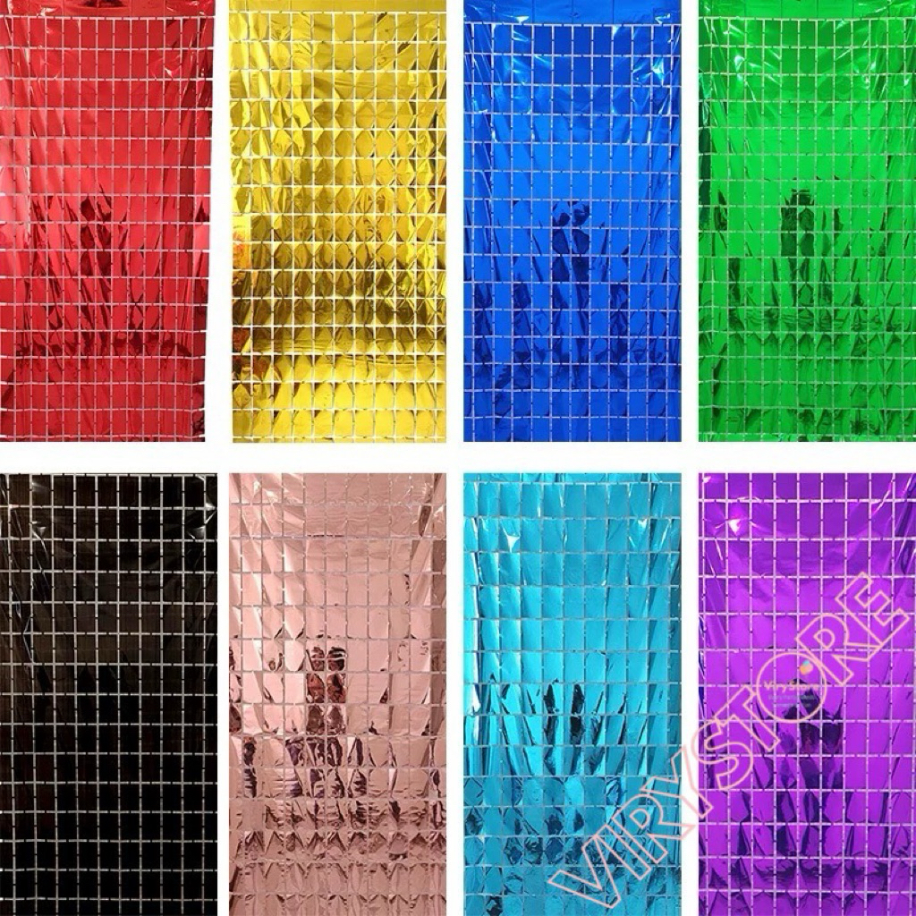 [VS] Tirai Foil Kotak Ulang Tahun/ Tirai Foil Kotak UlangTahun