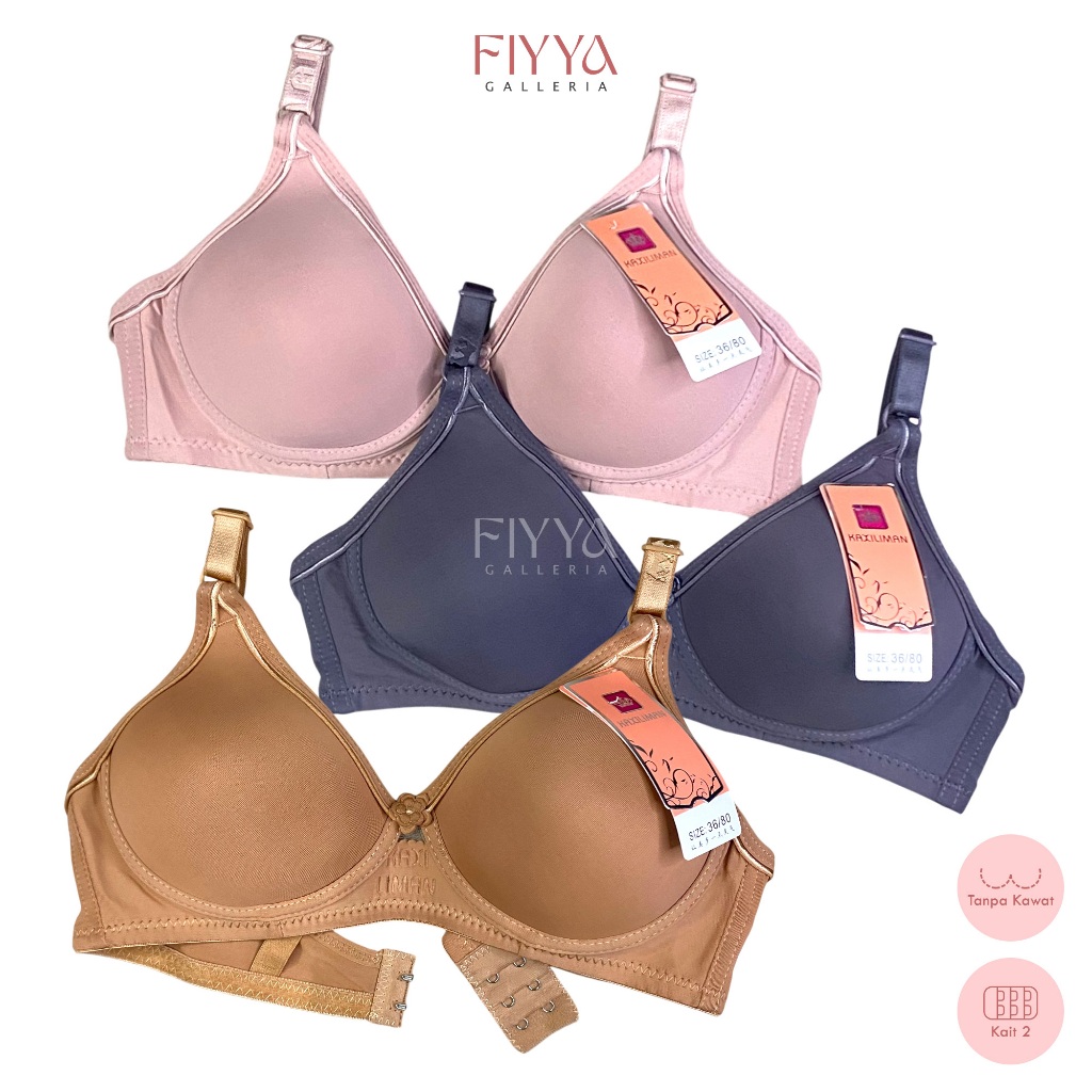 Bra Kaxiliman A5 Size 34-40 Cup A Busa Tebal Sedang Tanpa Kawat