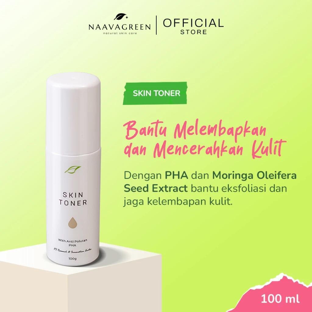 Naavagreen Skin Toner - Membersihkan wajah, memaksimalkan penyerapan cream dan menghidrasi kulit - N