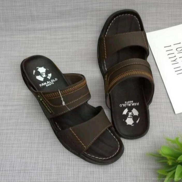 Diskon Murah Sandal Slop Pakalolo N-2353 Coklat Pria Dewasa Model Trendy Anti Slip dan Nyaman