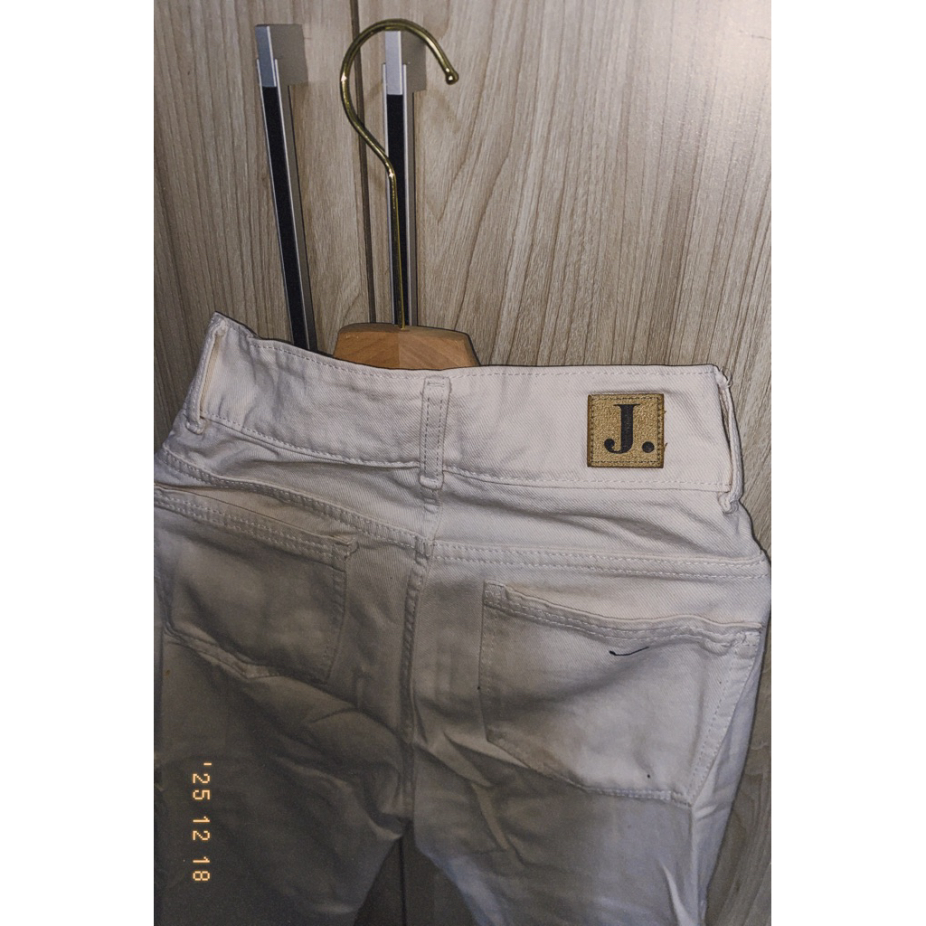 Jeans Cargo Cream Merk Jiniso