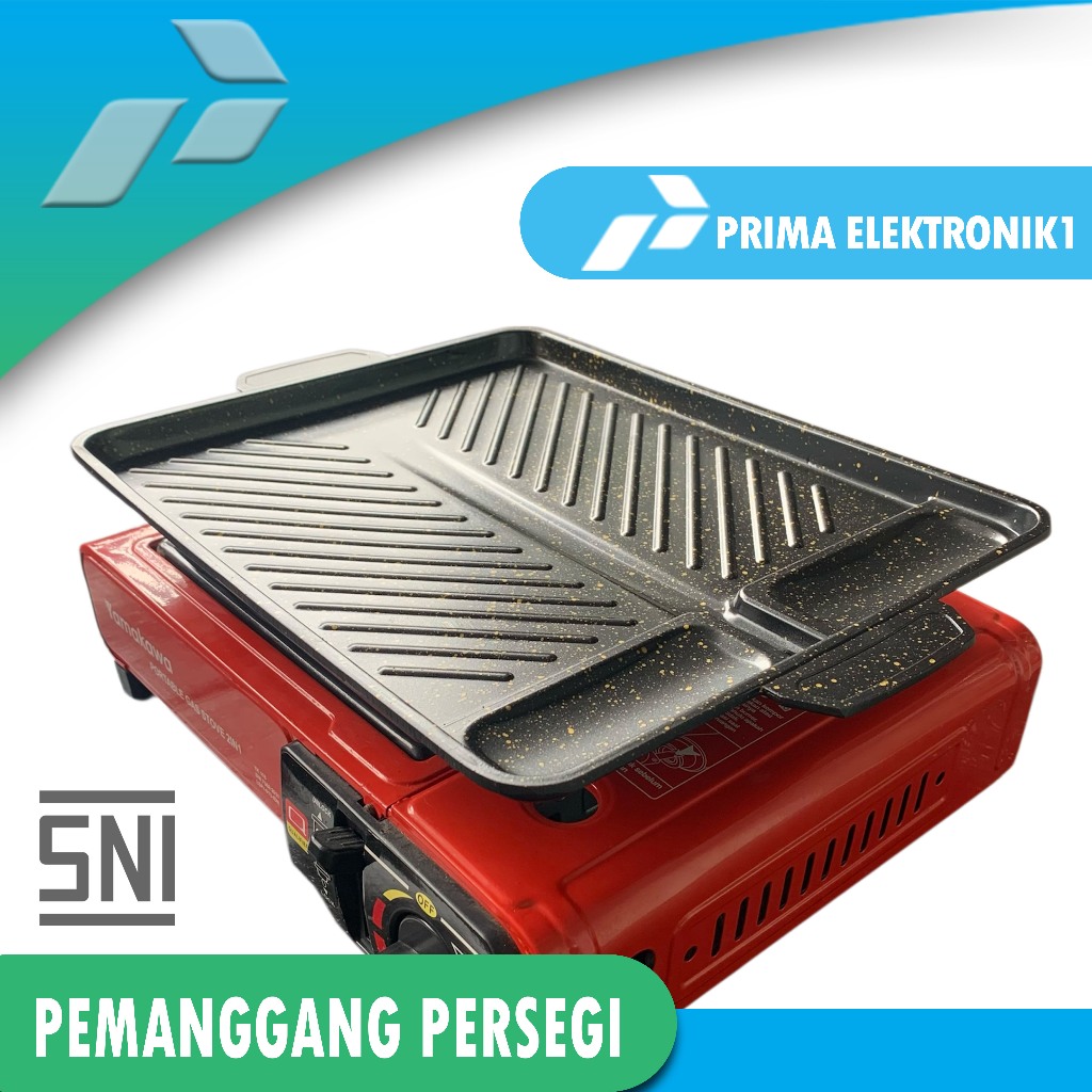 Panggangan Persegi TD Anti Lengket - Alat Bakar Sate Ayam Ikan BBQ Murah