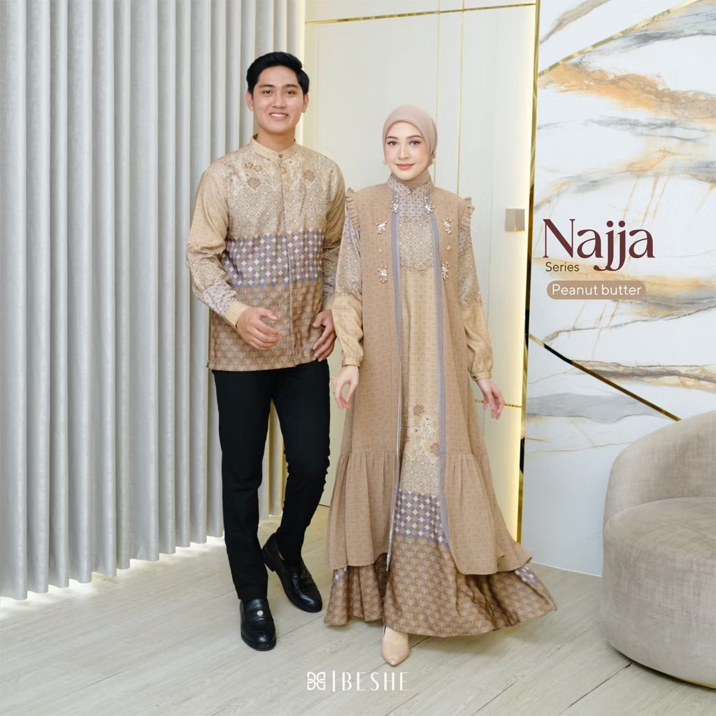 Najja Gamis payet Peanut butter By Bbcollections Couple