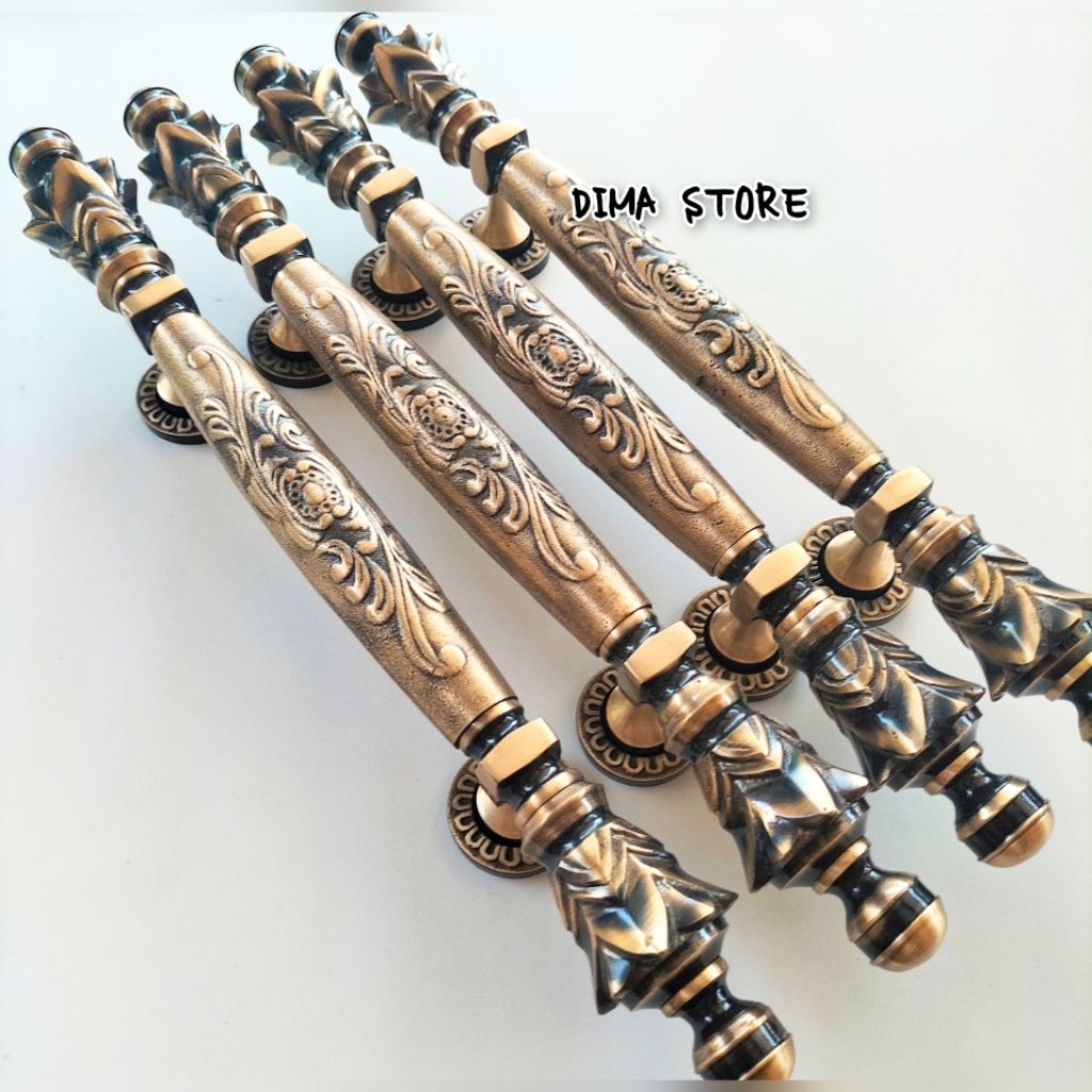 ( 4 Handle ) Handle Pintu Kupu Tarung Kuningan Gagang Pintu Kupu Kupu Klasik Pegangan Modern Anti Ka