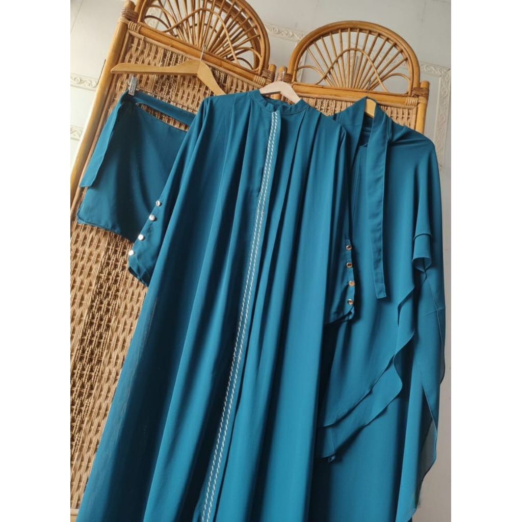 Set gamis Syar'i inayah ceruty babydoll