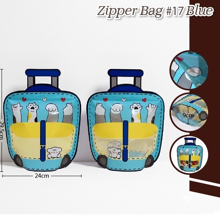 Zipper Bag 17 Blue| Purple| Goodie Bag Seal Klip| Packaging Snack| Cookies| Permen (Grosir 1 Bal 100