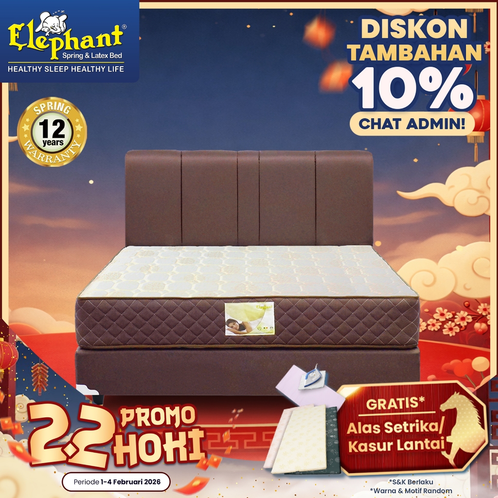 Set Springbed Rocky Elephant / Kasur Springbed Komplit