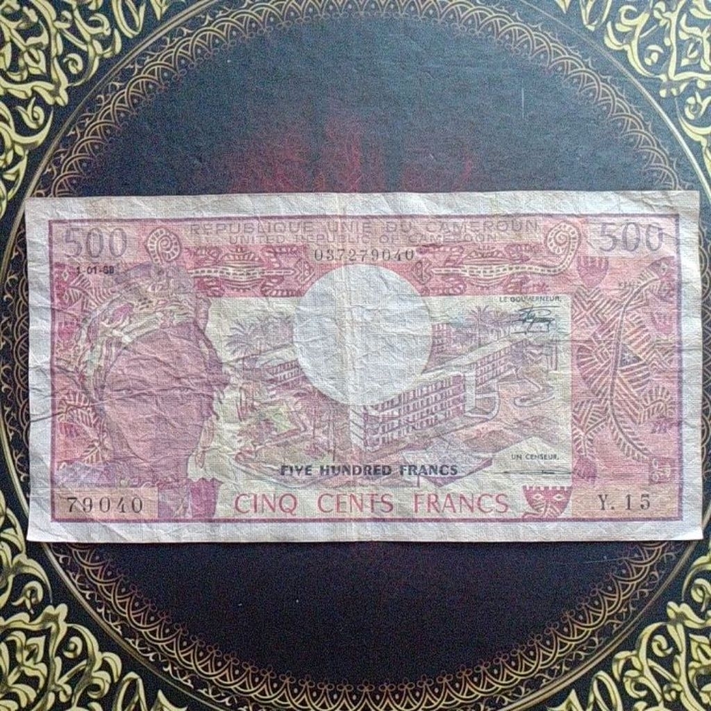 Uang Cameroun Kamerun 500 Franc 1983 vf