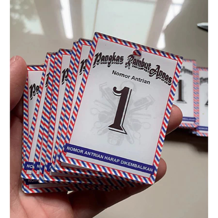 Akrilik Nomor Antrian / Nomor Meja / Acrylic Kartu Antri Dokter / Akrilik Pengambilan Barang