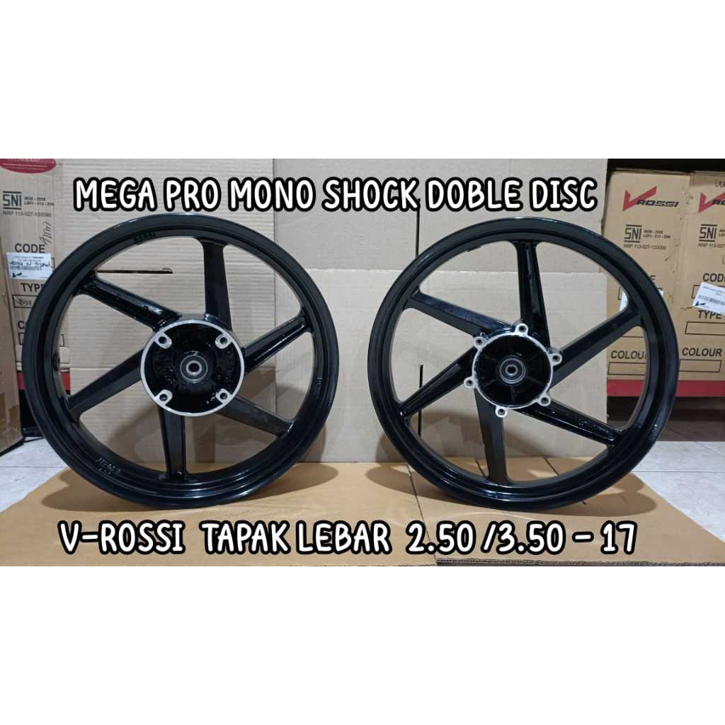 Velg racing tapak lebar VROSSI Sprint Ring 17 Honda Megapro New Mono Shock