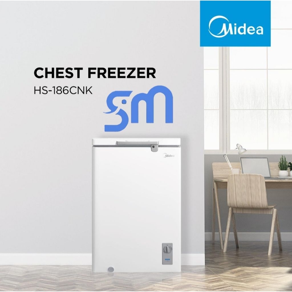 Chest Freezer Box Midea HS-186CNK 150 Liter HS 186 CNK HS186CNK