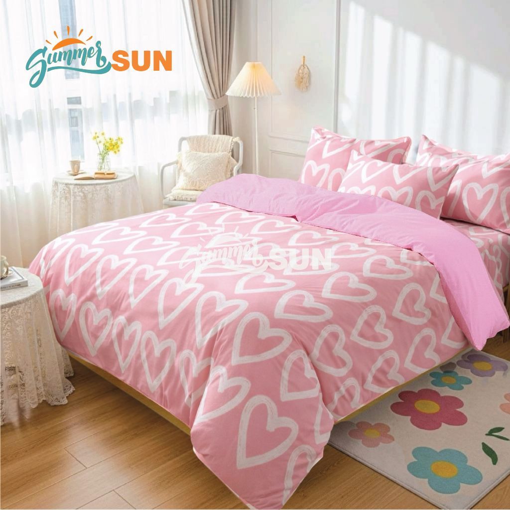 Bed cover Set Amor Mix Baby Pink - Summersun09