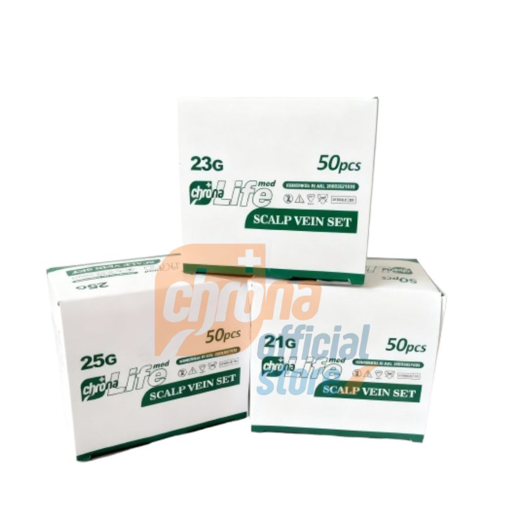 ChronalifeMed Scalp Vein Set Wing Needle I Jarum Infus Kupu-Kupu Disposable Sterile