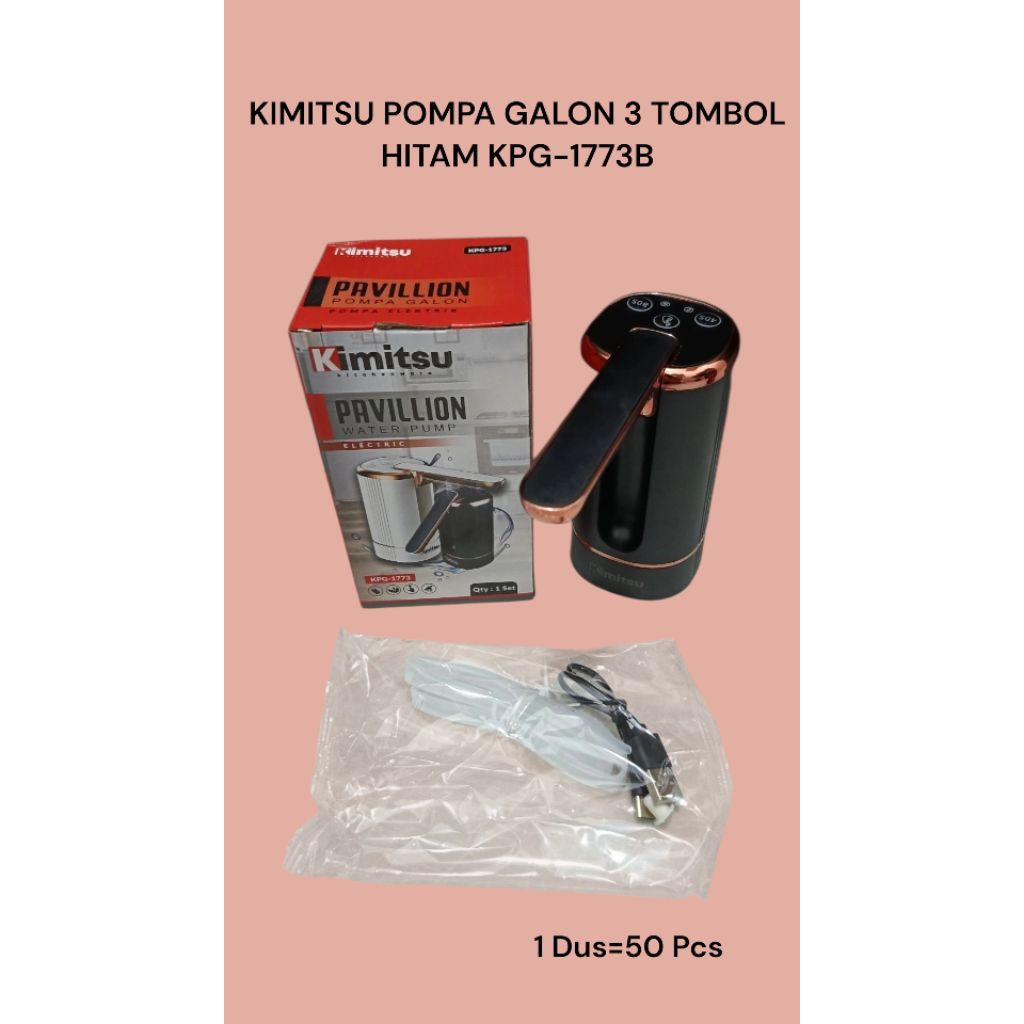 KIMITSU POMPA GALON 3 TOMBOL HITAM KPG-1773B