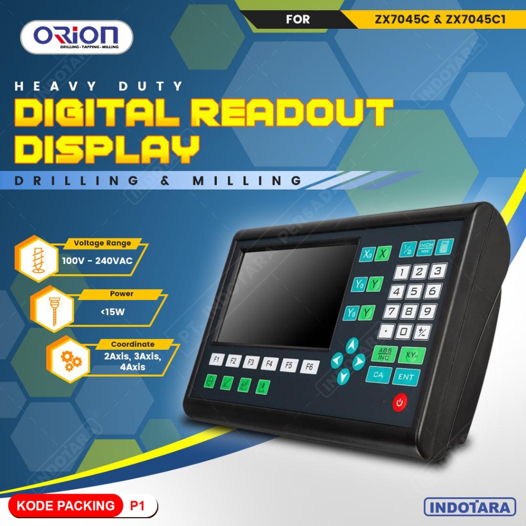 Digital Redout Display (DRO) For Orion Drilling & Milling Machine ZX7045C & ZX7045C1