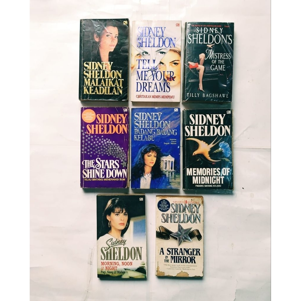 Buku Novel Karya S.Sheldon, MALAIKAT KEADILAN, TELL ME YOUR DREAMS, MISTRESS OF THE GAME, STARS SHIN